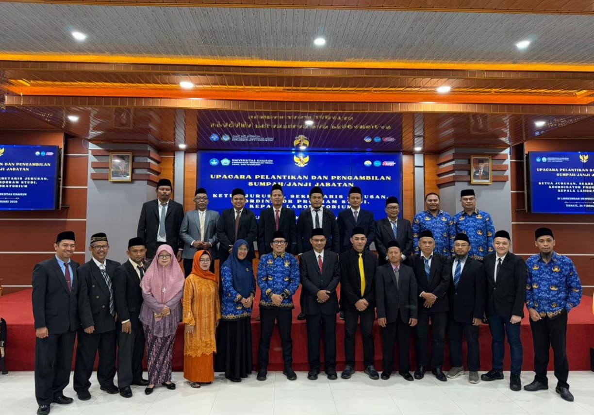 Penguatan Kepemimpinan Akademik, Universitas Khairun Lantik Pimpinan Jurusan, Program Studi, dan Kepala Laboratorium