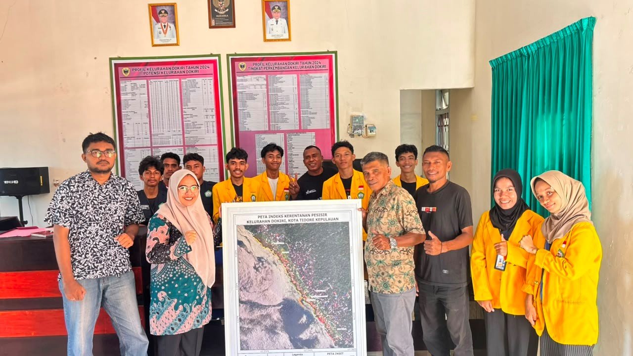 Tim PKM Fakultas Teknik Universitas Khairun Susun Peta Indeks Kerentanan Pesisir sebagai Dasar Prioritas Penanganan Abrasi di Kelurahan Dokiri